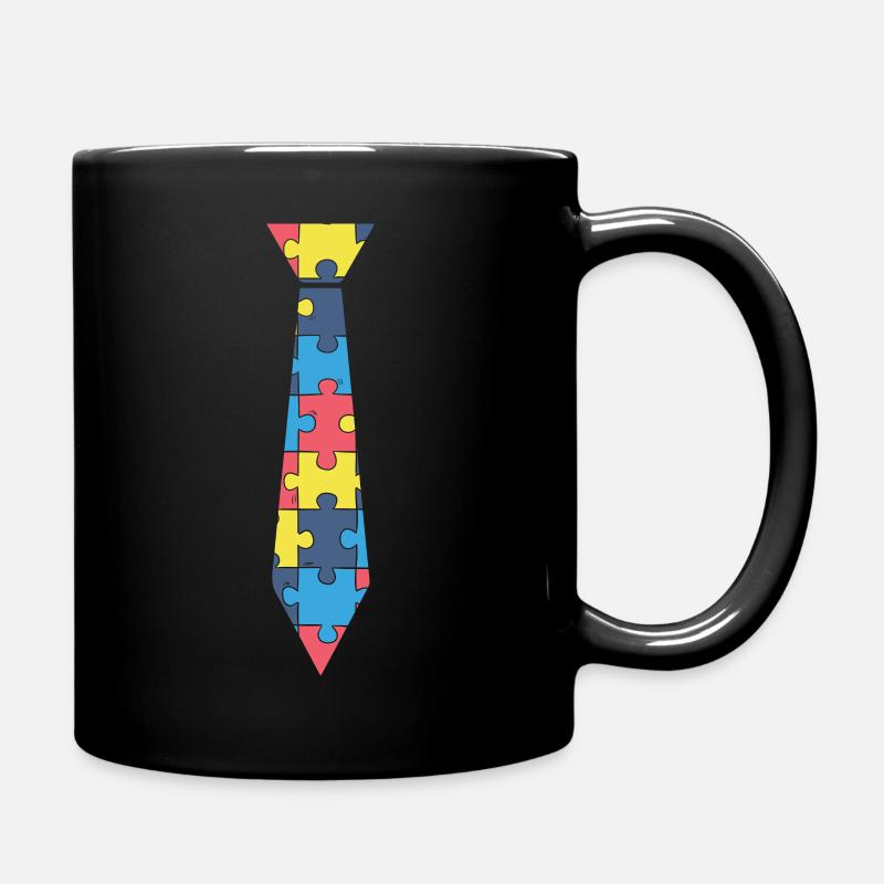 Puzzle Krawatte. - Tasse einfarbig - Schwarz