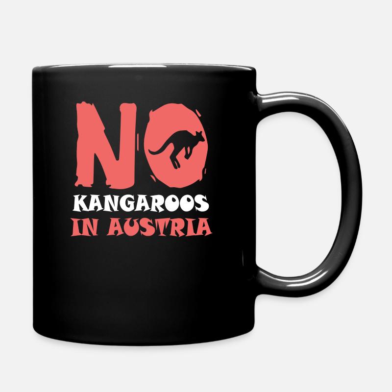No Kangaroos in Austria - Tasse einfarbig - Schwarz