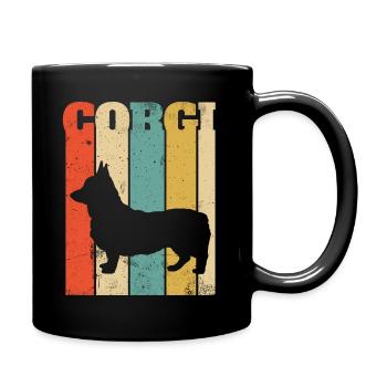 Corgi Vintage Vintage - Mug uni - noir - Droite