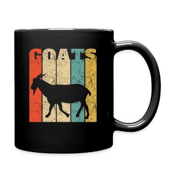 Retro Goat Silhouette - Full Colour Mug - black - Right