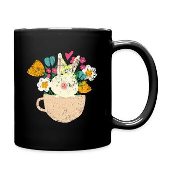 Ostern - Tasse einfarbig - Schwarz - Rechts