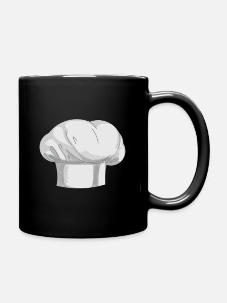 Koch - Kochmütze - Tasse einfarbig - Schwarz