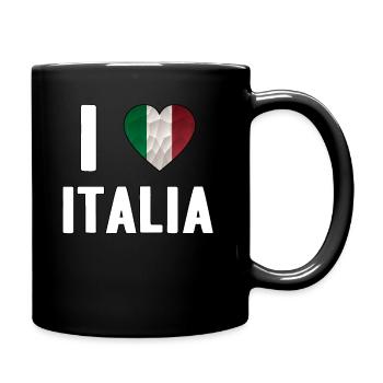I Love Italia Italy Gift Love - Full Colour Mug - black - Right