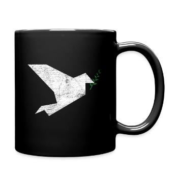Origami Colombe - Mug uni - noir - Droite