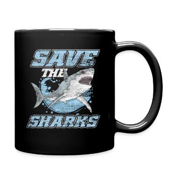 Shark Endangered species - Full Colour Mug - black - Right
