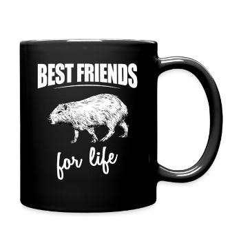Best Friends For Life - Capybara For Everyone Who - Tasse einfarbig - Schwarz - Rechts