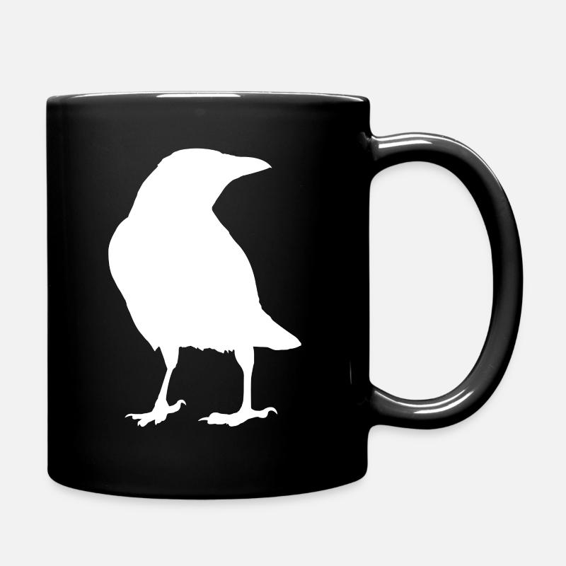 Krähe - Tasse einfarbig - Schwarz