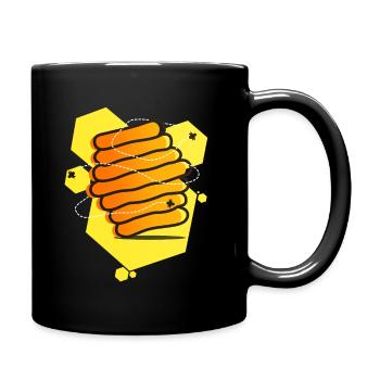 Bee beekeeper honey honey bee - Full Colour Mug - black - Right