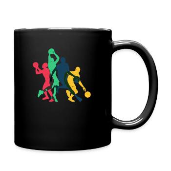 Basketteur en couleur Vintage style rétro - Mug uni - noir - Droite