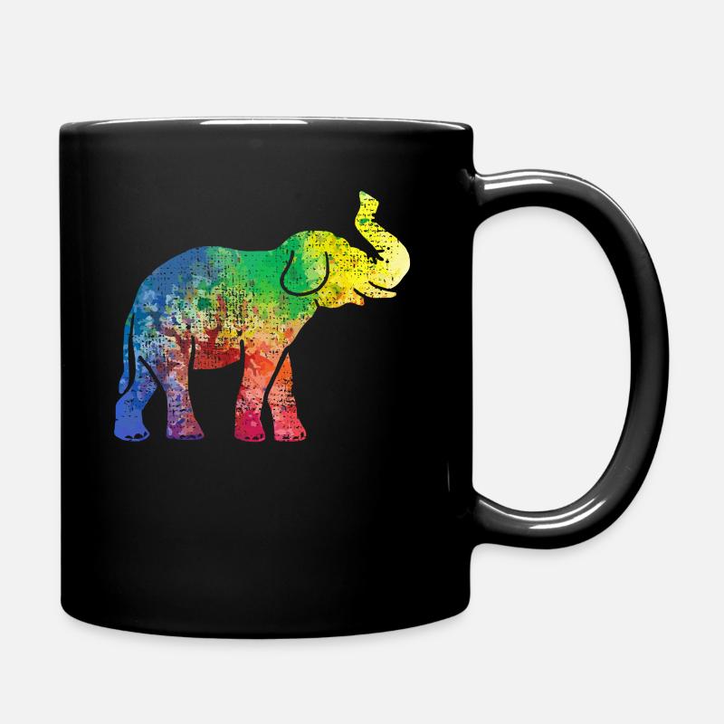 Elefant Elefant - Tasse einfarbig - Schwarz