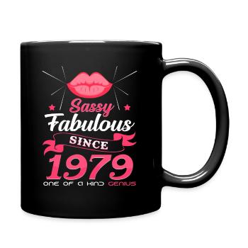 Né en 1979 - Mug uni - noir - Droite