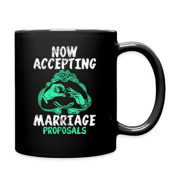 Demande de mariage - Mug uni - noir - Droite