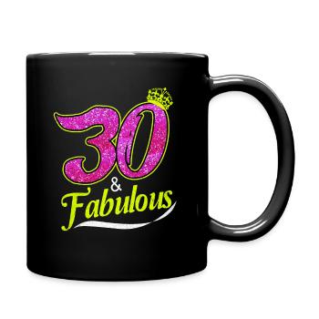 30th birthday - Full Colour Mug - black - Right