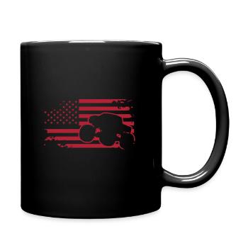 Monstre Truck Drapeau Usa America Drôle Cadeau - Mug uni - noir - Droite
