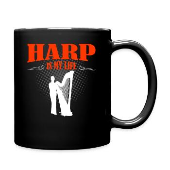 harpe - Mug uni - noir - Droite