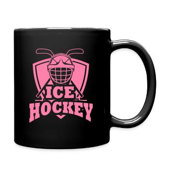 Joueuse de hockey - Mug uni - noir - Droite