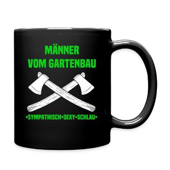 Gartenbau T-Shirt - Tasse einfarbig - Schwarz - Rechts