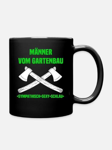 Gartenbau T-Shirt - Tasse einfarbig - Schwarz