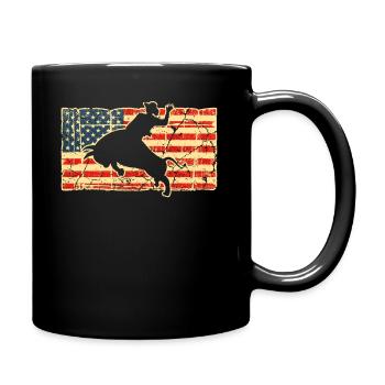 Rodeo Texas - Tasse einfarbig - Schwarz - Rechts