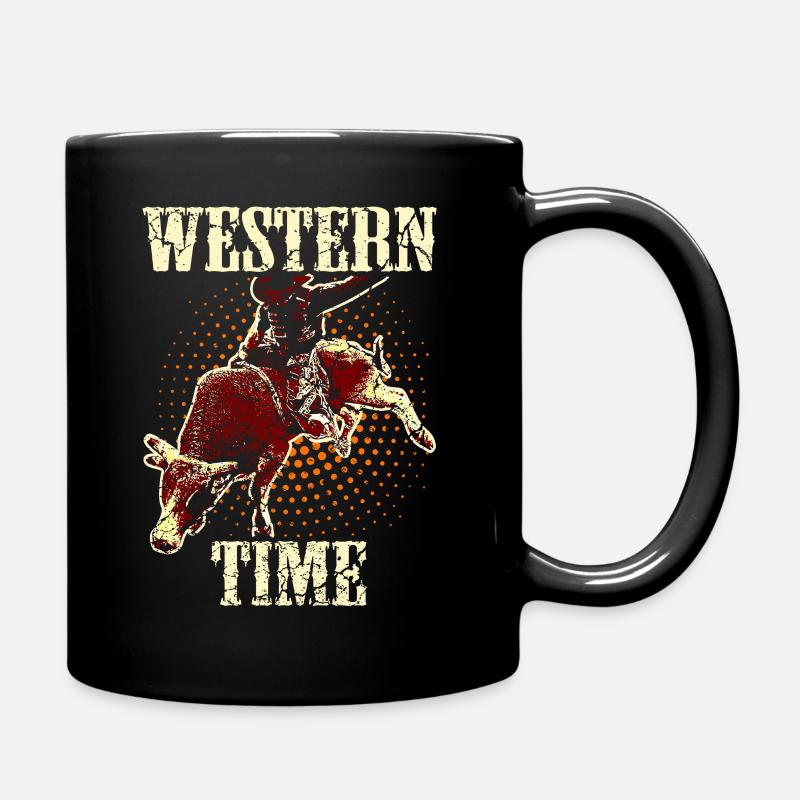 Rodéo équestre dans l'ouest du Texas - Mug uni - noir