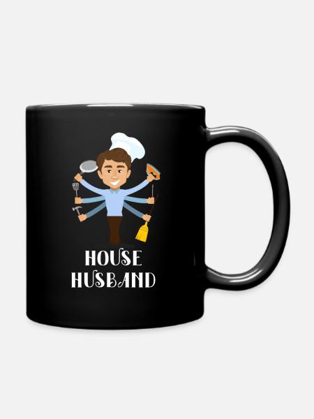 Hausmann Haushalt Ehemann - Tasse einfarbig - Schwarz