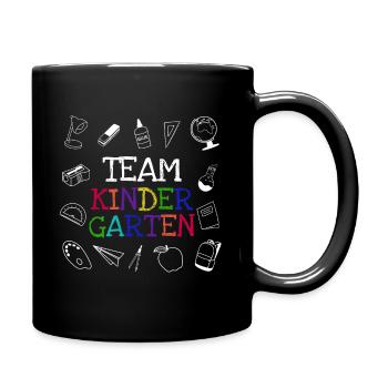 Team kindergarten - Full Colour Mug - black - Right