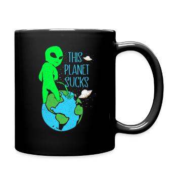Aliens - Tasse einfarbig - Schwarz - Rechts