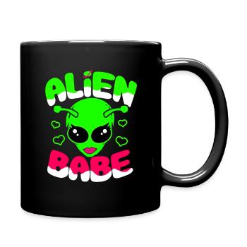 Aliens Geschenk Ufo Außerirdisch Space Mars Kosmos - Tasse einfarbig - Schwarz - Rechts