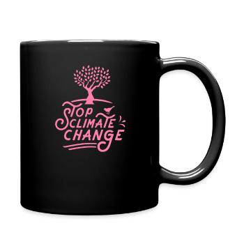 Erde Klima Planet Retten Klimawandel Erderwärmung - Tasse einfarbig - Schwarz - Rechts
