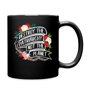 Feminist Feministin Feministen - Tasse einfarbig - Schwarz - Rechts