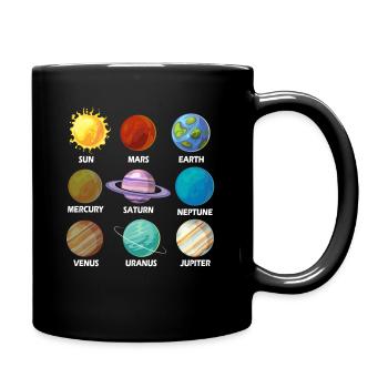 Planet galaxy solar system universe - Full Colour Mug - black - Right