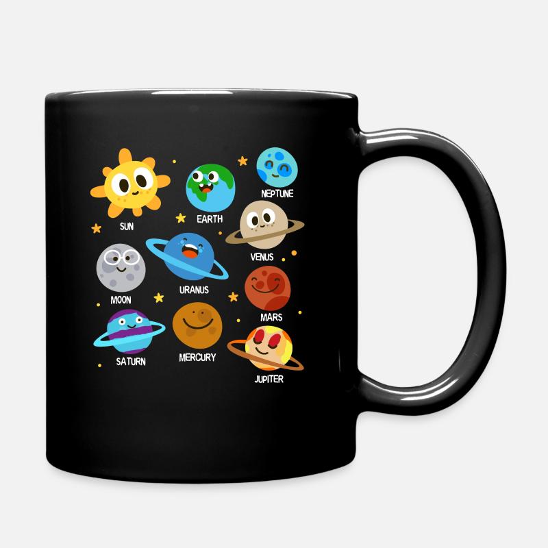 Planet galaxy solar system universe - Full Colour Mug - black