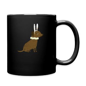 Ostern - Tasse einfarbig - Schwarz - Rechts