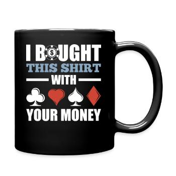 Poker drôle - Mug uni - noir - Droite