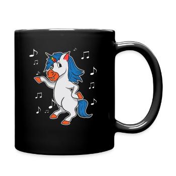 Einhorn Tanzen Lustige Tänzer Liebhaber Geschenk - Tasse einfarbig - Schwarz - Rechts