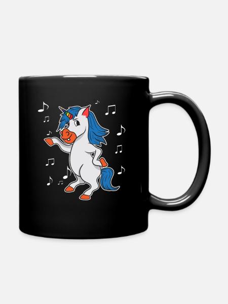 Einhorn Tanzen Lustige Tänzer Liebhaber Geschenk - Tasse einfarbig - Schwarz
