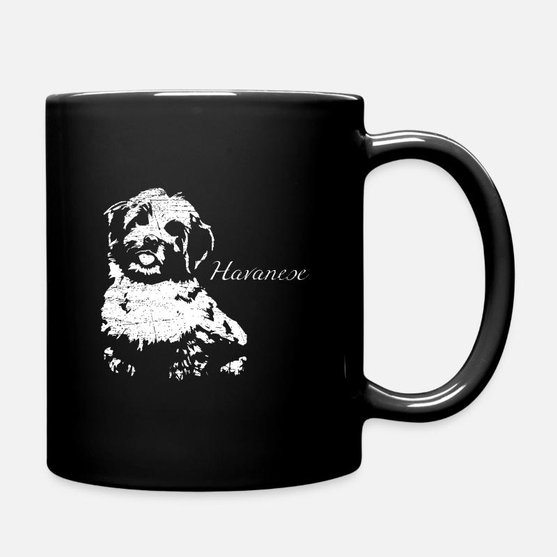 Havaneser Havanese - Tasse einfarbig - Schwarz