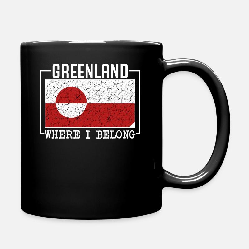 Grönland - Tasse einfarbig - Schwarz