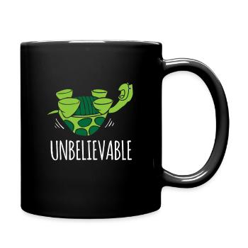 Tortue Tortue Incroyable tank sur le dos - Mug uni - noir - Droite