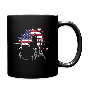 Tambour Tambour Cadeau Joueur Batteur - Mug uni - noir - Droite