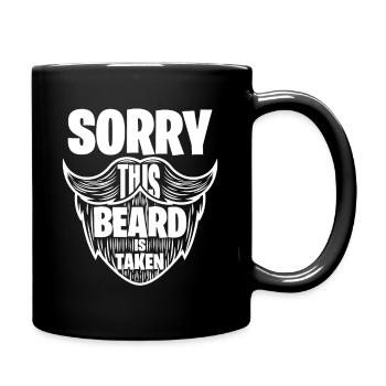 Beard bearded bearded bearer hipster beard gift - Full Colour Mug - black - Right