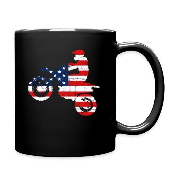 Motocross pilote Moto Usa Amérique cadeau - Mug uni - noir - Droite