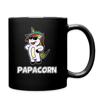 Licorne Papa Papacorn Cadeau Père Funny Funny - Mug uni - noir - Droite