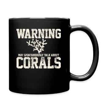 Biologiste marin dans le récif corallien - Mug uni - noir - Droite