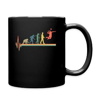 Evolution Volleyball Retro heartbeat - Tasse einfarbig - Schwarz - Rechts