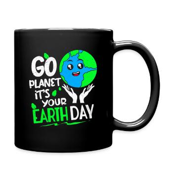 Earth Day - Full Colour Mug - black - Right