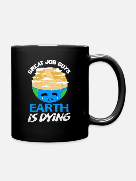 Tag der Erde - Tasse einfarbig - Schwarz