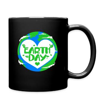 Climate Change Earth Day Environmental Protection Eco Organic Earth - Full Colour Mug - black - Right