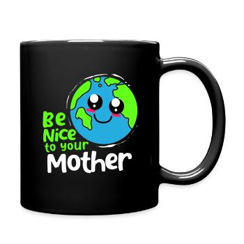 Climate Change Earth Day Environmental Protection Eco Organic Earth - Full Colour Mug - black - Right
