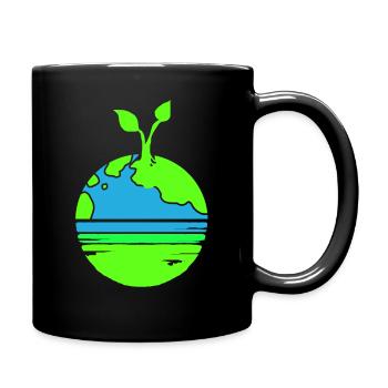 Climate Change Earth Day Environmental Protection Eco Organic Earth - Full Colour Mug - black - Right